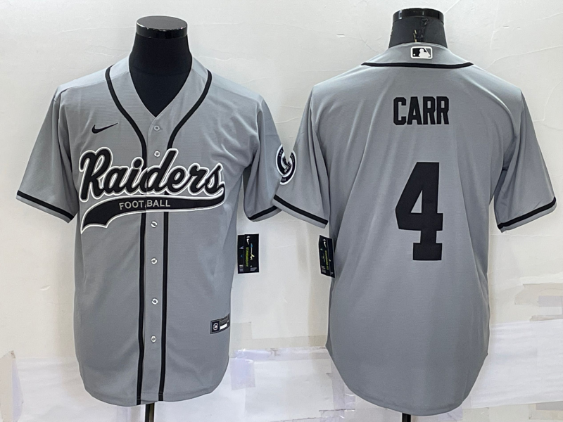 Men's Las Vegas Raiders Derek Carr #4 Gray Jersey Joint Edition